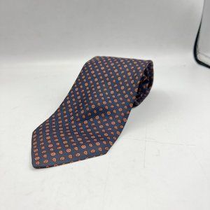 Pride Of England Neck Tie Mens Standard Size Blue Flower Paisley Patterned